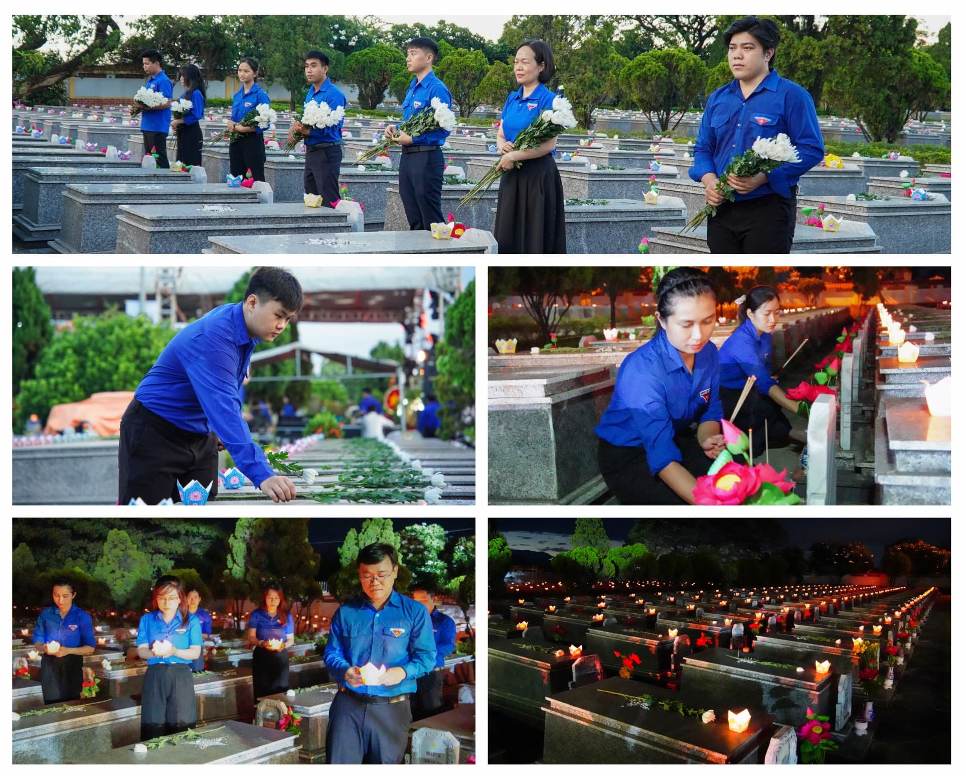 Đoàn viên thanh niên tham dự lễ dâng hương tưởng niệm các anh hùng liệt sĩ